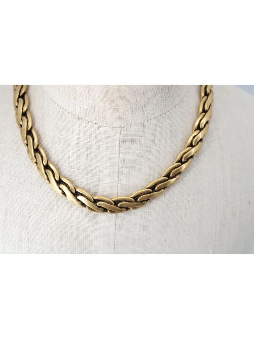 Guess Chunky Gold Necklace Chian Goldtone 94719 Tone